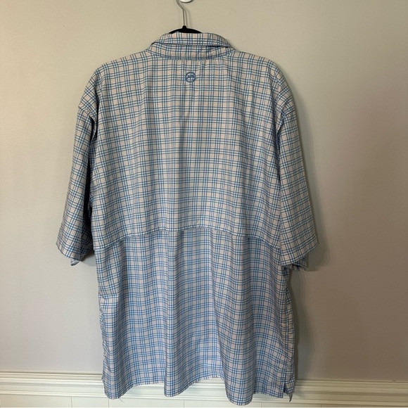 Magellan Men’s MagWick Short Sleeve Fish Gear Button Up Plaid Shirt Sz 2XL GUC - Picture 10 of 10
